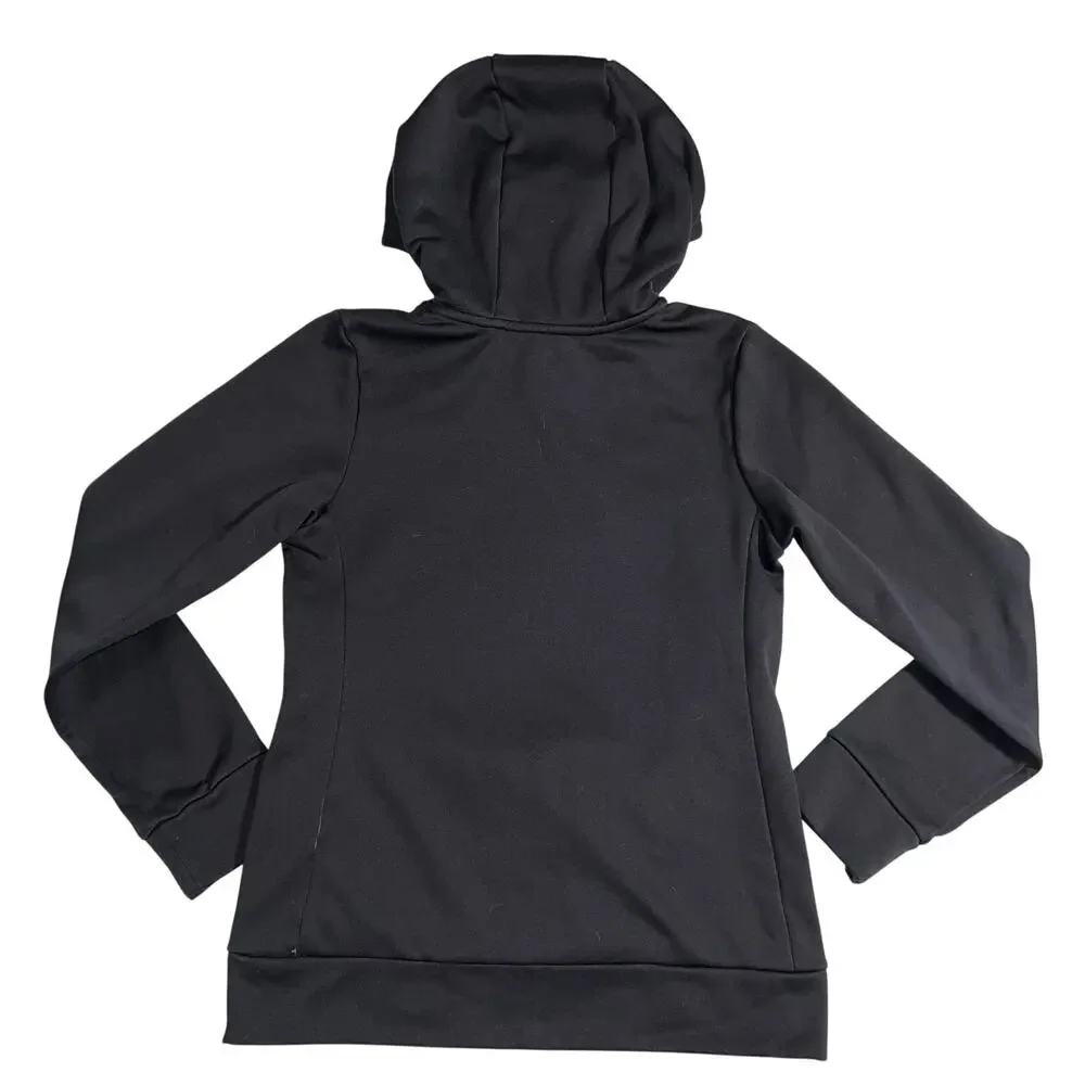 Nike Girls Dri Fit Hoodie Hooded Athletic Sweatshirt Pullover Black Pink Large
